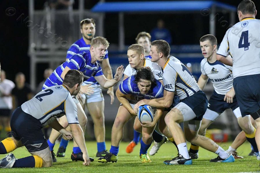 Wheaton Men\'s Rugby vs Mass Maritime.  Photo by Keith Nordstrom